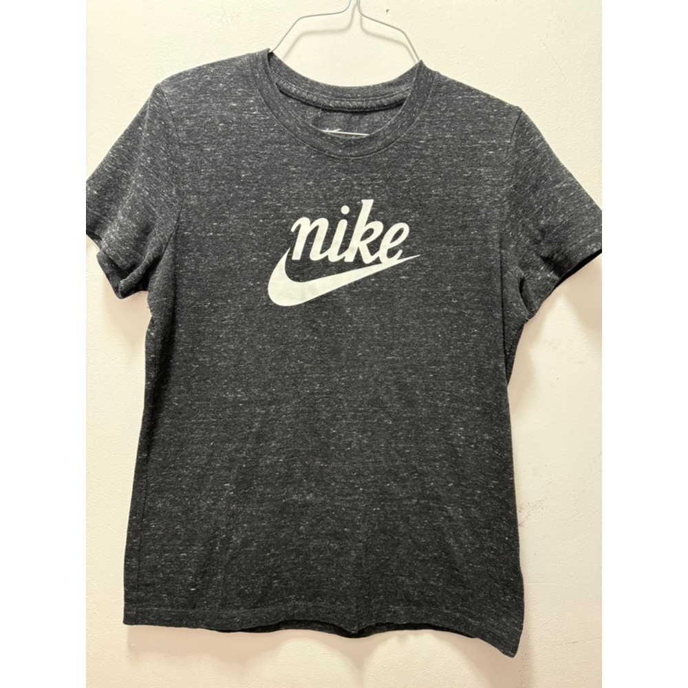 Women's Nike Charcoal Short Sleeve Tee M with White Logo